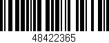 Código de barras (EAN, GTIN, SKU, ISBN): '48422365'