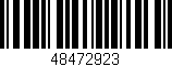 Código de barras (EAN, GTIN, SKU, ISBN): '48472923'