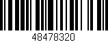 Código de barras (EAN, GTIN, SKU, ISBN): '48478320'