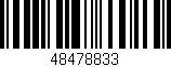 Código de barras (EAN, GTIN, SKU, ISBN): '48478833'