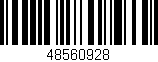 Código de barras (EAN, GTIN, SKU, ISBN): '48560928'