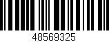 Código de barras (EAN, GTIN, SKU, ISBN): '48569325'