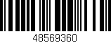 Código de barras (EAN, GTIN, SKU, ISBN): '48569360'