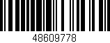 Código de barras (EAN, GTIN, SKU, ISBN): '48609778'