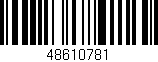 Código de barras (EAN, GTIN, SKU, ISBN): '48610781'