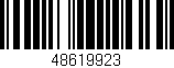 Código de barras (EAN, GTIN, SKU, ISBN): '48619923'