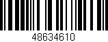 Código de barras (EAN, GTIN, SKU, ISBN): '48634610'