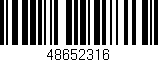 Código de barras (EAN, GTIN, SKU, ISBN): '48652316'