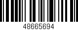 Código de barras (EAN, GTIN, SKU, ISBN): '48665694'
