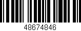 Código de barras (EAN, GTIN, SKU, ISBN): '48674846'