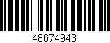 Código de barras (EAN, GTIN, SKU, ISBN): '48674943'