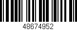 Código de barras (EAN, GTIN, SKU, ISBN): '48674952'