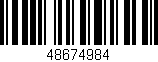 Código de barras (EAN, GTIN, SKU, ISBN): '48674984'