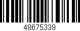 Código de barras (EAN, GTIN, SKU, ISBN): '48675339'