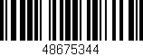 Código de barras (EAN, GTIN, SKU, ISBN): '48675344'