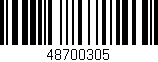 Código de barras (EAN, GTIN, SKU, ISBN): '48700305'