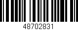 Código de barras (EAN, GTIN, SKU, ISBN): '48702831'