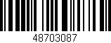 Código de barras (EAN, GTIN, SKU, ISBN): '48703087'