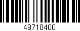 Código de barras (EAN, GTIN, SKU, ISBN): '48710400'