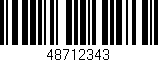 Código de barras (EAN, GTIN, SKU, ISBN): '48712343'