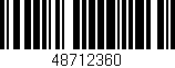 Código de barras (EAN, GTIN, SKU, ISBN): '48712360'