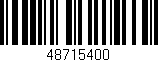 Código de barras (EAN, GTIN, SKU, ISBN): '48715400'