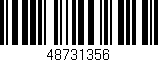 Código de barras (EAN, GTIN, SKU, ISBN): '48731356'