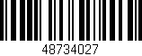 Código de barras (EAN, GTIN, SKU, ISBN): '48734027'