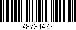 Código de barras (EAN, GTIN, SKU, ISBN): '48739472'