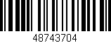 Código de barras (EAN, GTIN, SKU, ISBN): '48743704'