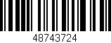 Código de barras (EAN, GTIN, SKU, ISBN): '48743724'