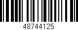 Código de barras (EAN, GTIN, SKU, ISBN): '48744125'