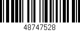 Código de barras (EAN, GTIN, SKU, ISBN): '48747528'