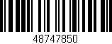 Código de barras (EAN, GTIN, SKU, ISBN): '48747850'
