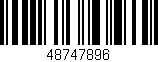 Código de barras (EAN, GTIN, SKU, ISBN): '48747896'