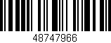 Código de barras (EAN, GTIN, SKU, ISBN): '48747966'