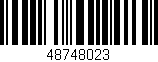 Código de barras (EAN, GTIN, SKU, ISBN): '48748023'