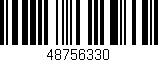 Código de barras (EAN, GTIN, SKU, ISBN): '48756330'