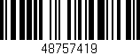 Código de barras (EAN, GTIN, SKU, ISBN): '48757419'