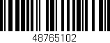 Código de barras (EAN, GTIN, SKU, ISBN): '48765102'