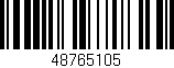 Código de barras (EAN, GTIN, SKU, ISBN): '48765105'