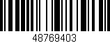 Código de barras (EAN, GTIN, SKU, ISBN): '48769403'