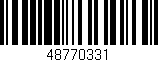 Código de barras (EAN, GTIN, SKU, ISBN): '48770331'