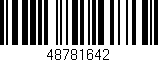 Código de barras (EAN, GTIN, SKU, ISBN): '48781642'