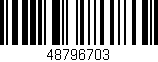 Código de barras (EAN, GTIN, SKU, ISBN): '48796703'