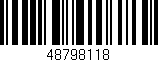 Código de barras (EAN, GTIN, SKU, ISBN): '48798118'