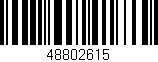 Código de barras (EAN, GTIN, SKU, ISBN): '48802615'