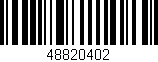 Código de barras (EAN, GTIN, SKU, ISBN): '48820402'