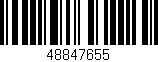 Código de barras (EAN, GTIN, SKU, ISBN): '48847655'