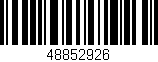 Código de barras (EAN, GTIN, SKU, ISBN): '48852926'